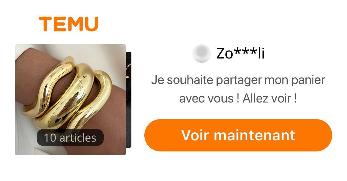 Je souhaite partager mon panier avec vous ! Jetez-y un œil !